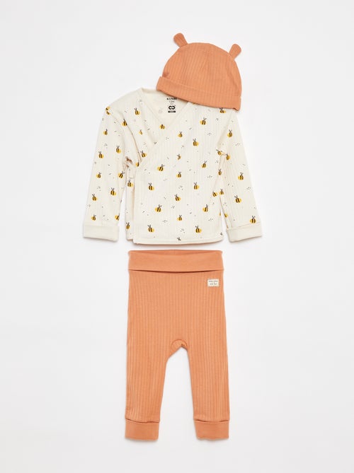 Ensemble pyjama + bonnet - 3 pièces - Kiabi