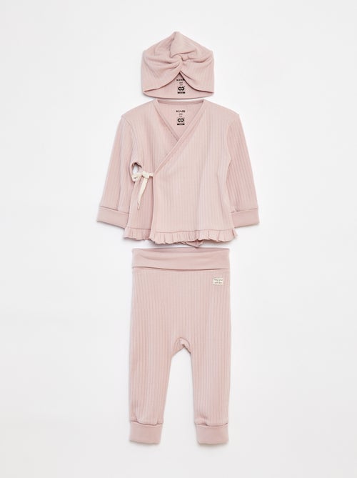 Ensemble pyjama + bonnet - 3 pièces - Kiabi