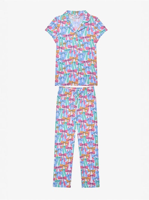 Ensemble pyjama chemise et short à nœuds colorés penti - Kiabi Ensemble pyjama chemise et short à nœuds colorés penti - Kiabi
