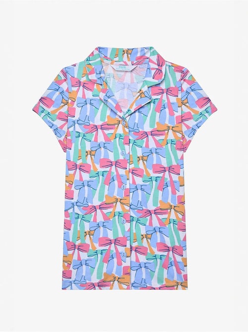 Ensemble pyjama chemise et short à nœuds colorés penti - Kiabi Ensemble pyjama chemise et short à nœuds colorés penti - Kiabi