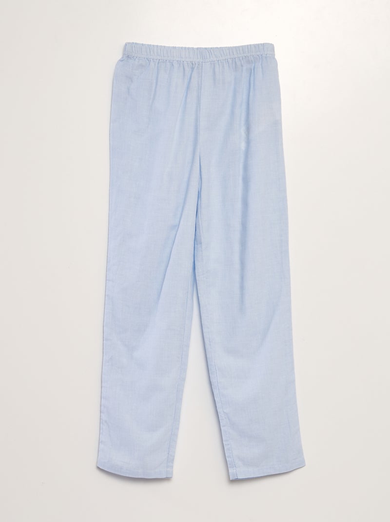 Ensemble pyjama chemise + pantalon - 2 pièces Bleu - Kiabi