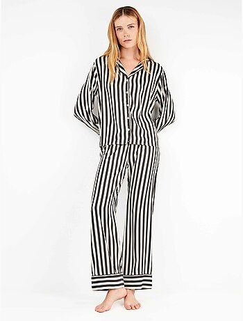 Ensemble pyjama chemisier à rayures