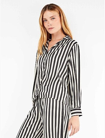 Ensemble pyjama chemisier à rayures