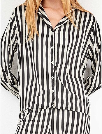 Ensemble pyjama chemisier à rayures