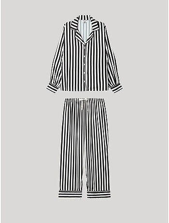 Ensemble pyjama chemisier à rayures