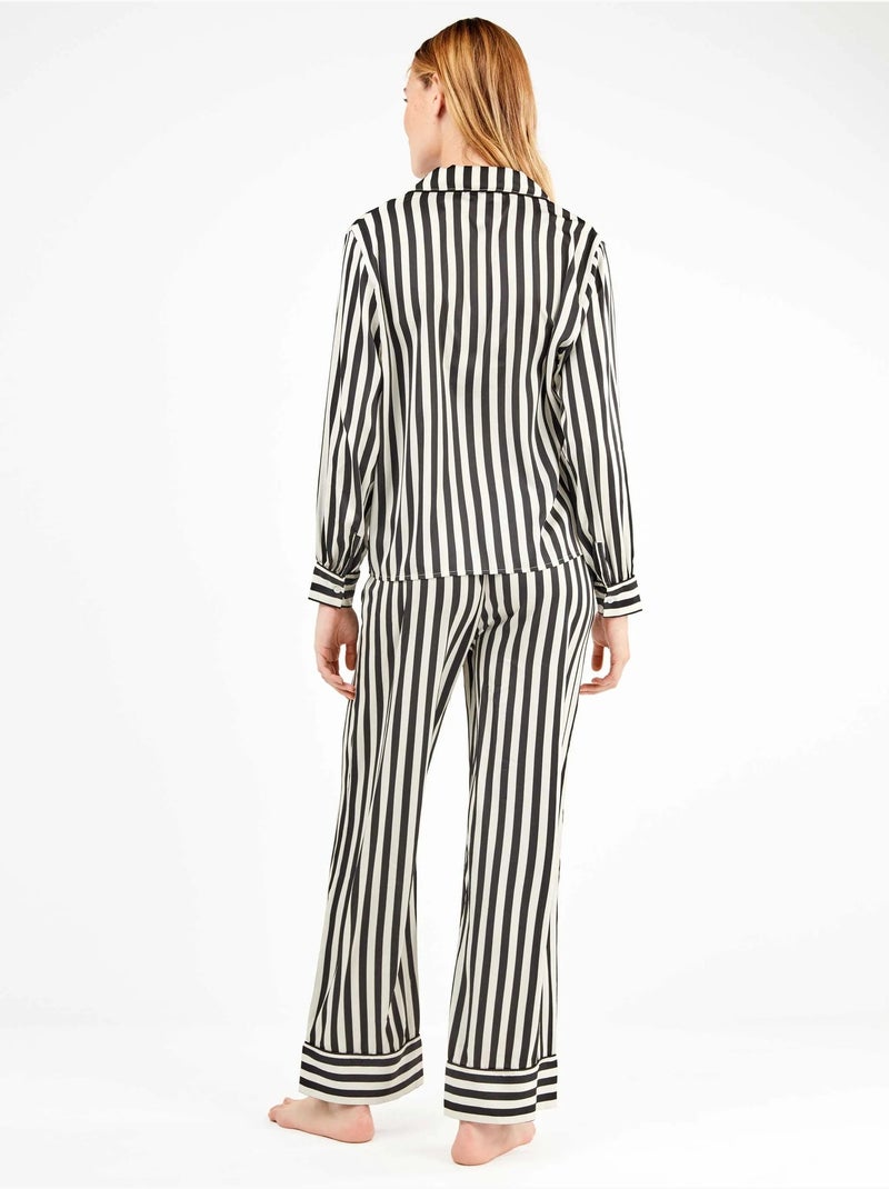 Ensemble pyjama chemisier à rayures Multicolore - Kiabi