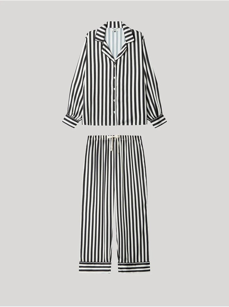 Ensemble pyjama chemisier à rayures Multicolore - Kiabi