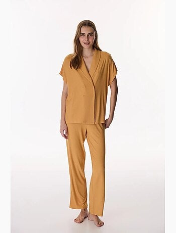 Ensemble pyjama cinnamon margot côtelé, pantalon, manches courtes penti