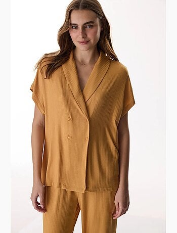 Ensemble pyjama cinnamon margot côtelé, pantalon, manches courtes penti