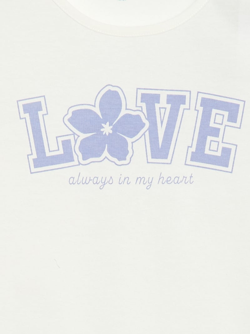 Ensemble pyjama court - 2 pièces Blanc - Kiabi