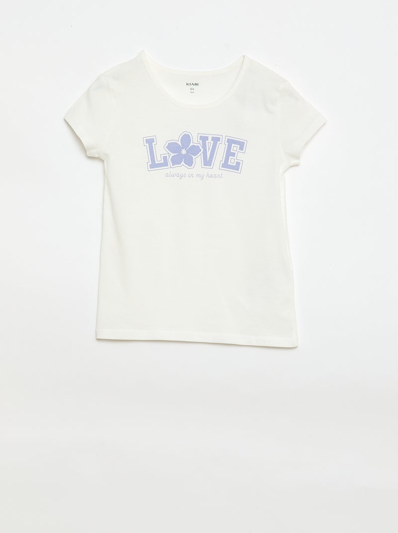 Ensemble pyjama court - 2 pièces Blanc - Kiabi