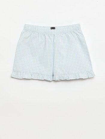 Ensemble pyjama court à motif Vichy - 2 pièces