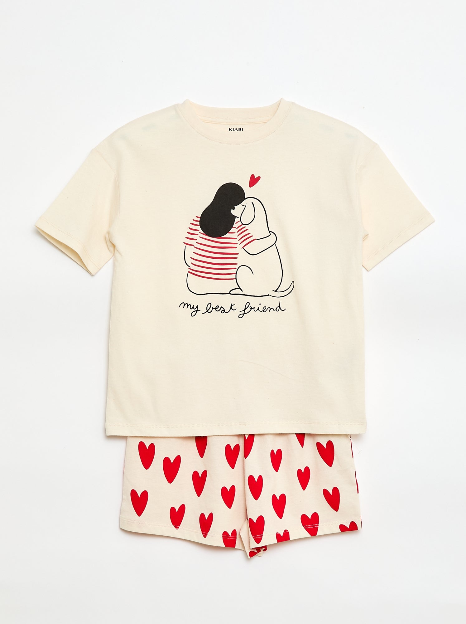 Ensemble pyjama court  'Agathe Sorlet x Kiabi' - Saint-Valentin