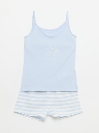 Ensemble pyjama court débardeur + short - 2 pièces