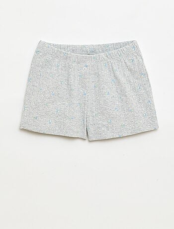 Ensemble pyjama court débardeur + short à motif - 2 pièces
