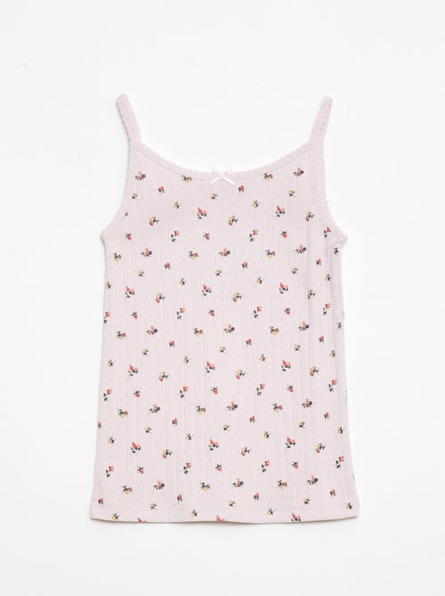 Ensemble pyjama court débardeur + short à motif - 2 pièces - Kiabi