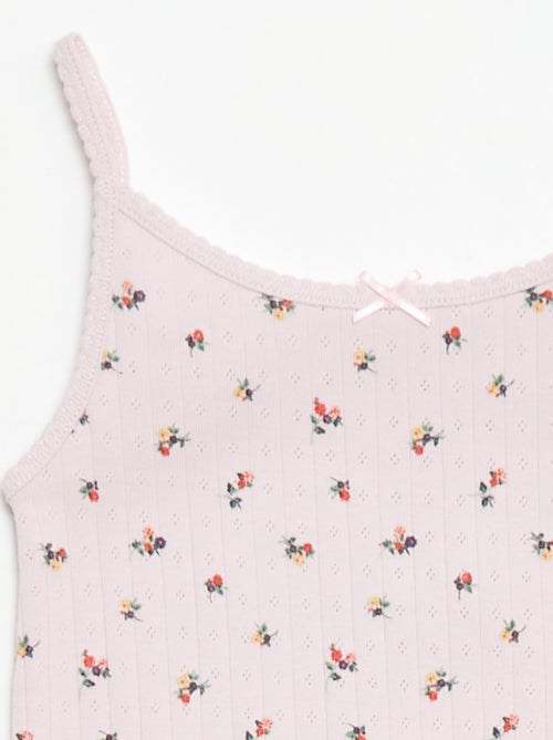 Ensemble pyjama court débardeur + short à motif - 2 pièces - Kiabi