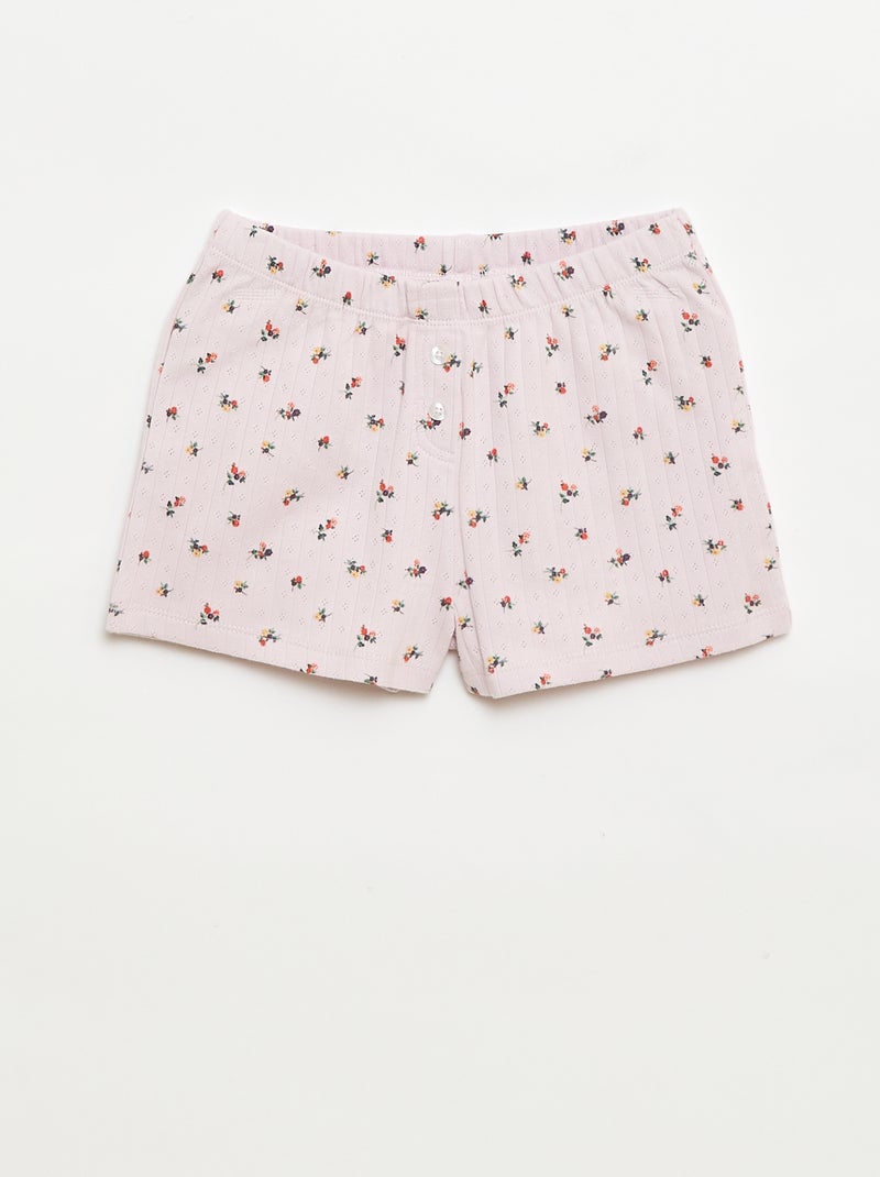 Ensemble pyjama court débardeur + short à motif - 2 pièces Violet - Kiabi