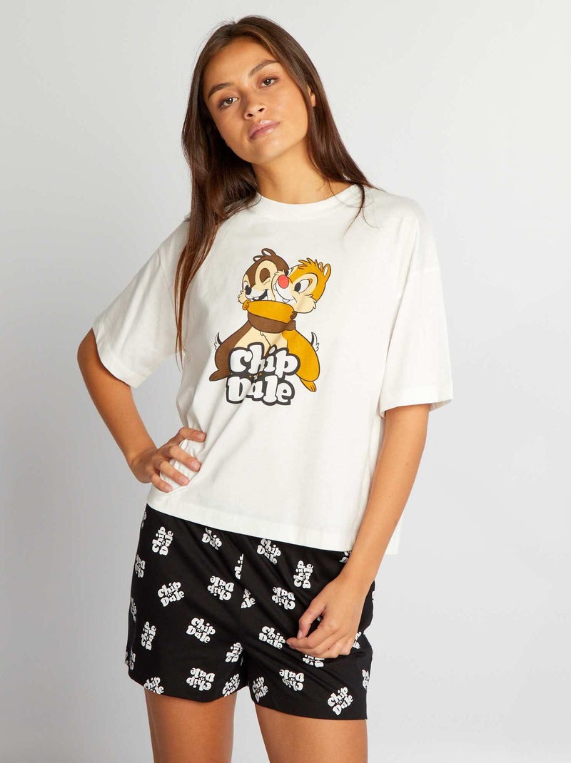 Ensemble pyjama court 'Disney' - 2 pièces Blanc - Kiabi