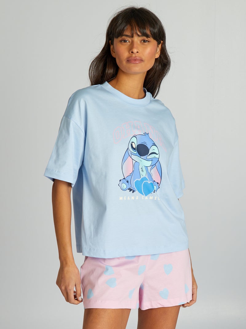 Ensemble pyjama court 'Disney' - 2 pièces Bleu - Kiabi