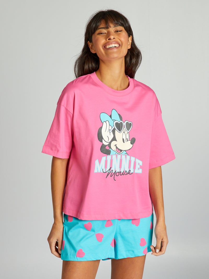 Ensemble pyjama court 'Disney' - 2 pièces Rose - Kiabi
