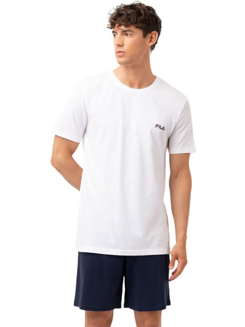 Ensemble pyjama court homme en coton jersey  fila - Kiabi