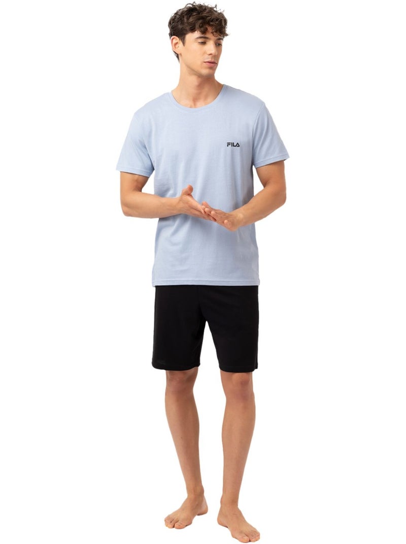 Ensemble pyjama court homme en coton jersey  fila Bleu - Kiabi