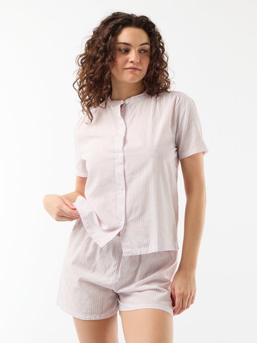 Ensemble pyjama court imprimé - 2 pièces - Kiabi Ensemble pyjama court imprimé - 2 pièces - Kiabi