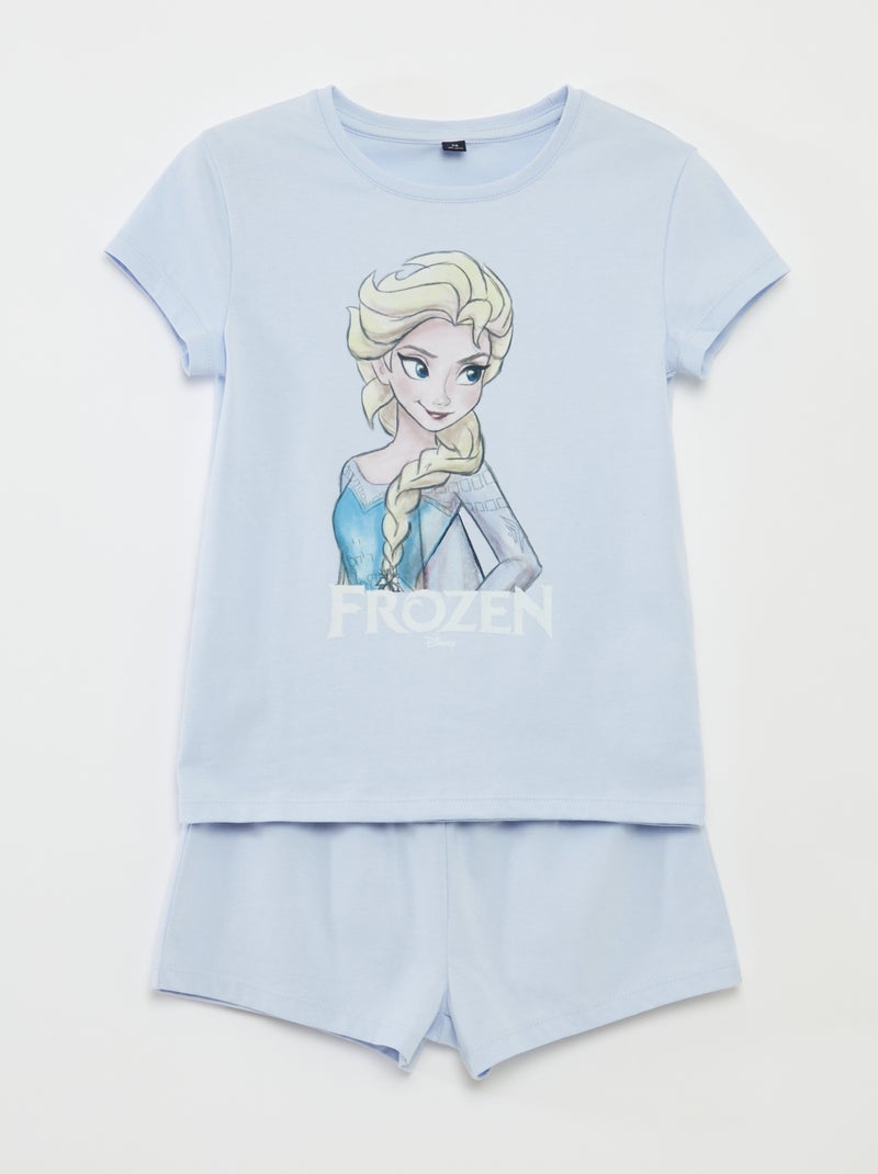 Ensemble pyjama court 'La reine des neiges' 'Disney' Bleu - Kiabi