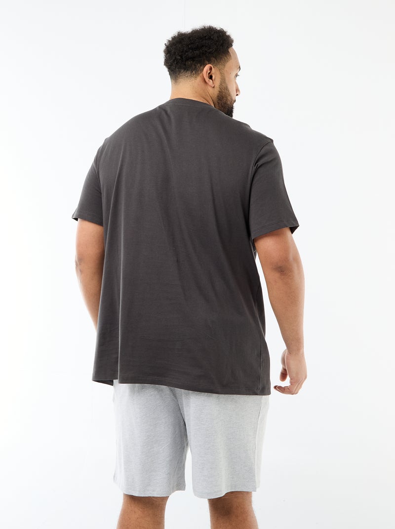 Ensemble pyjama court 'Nintendo' 'Mario kart' 'Toad' - 2 pièces Noir - Kiabi