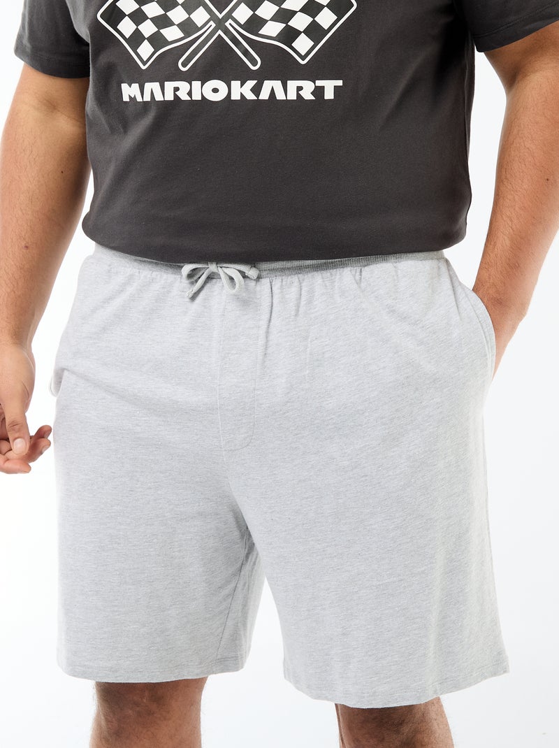 Ensemble pyjama court 'Nintendo' 'Mario kart' 'Toad' - 2 pièces Noir - Kiabi