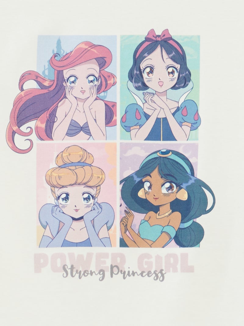 Ensemble pyjama court 'Princesses' 'Disney' Blanc - Kiabi