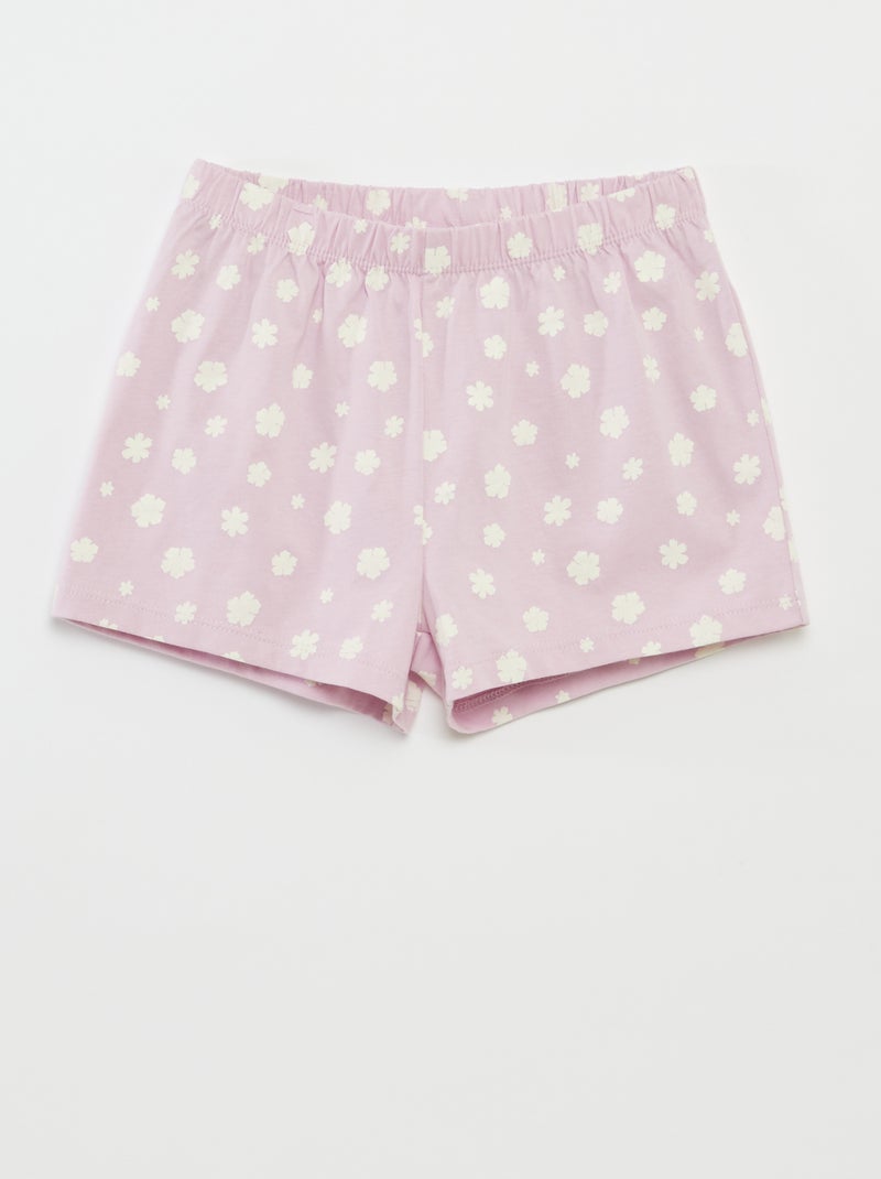 Ensemble pyjama court 'Princesses' 'Disney' Blanc - Kiabi