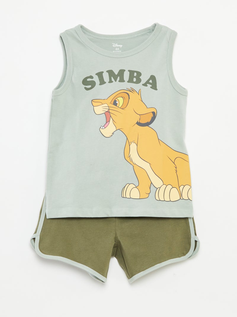 Ensemble pyjama court 'Roi Lion' - 2 pièces VERT - Kiabi