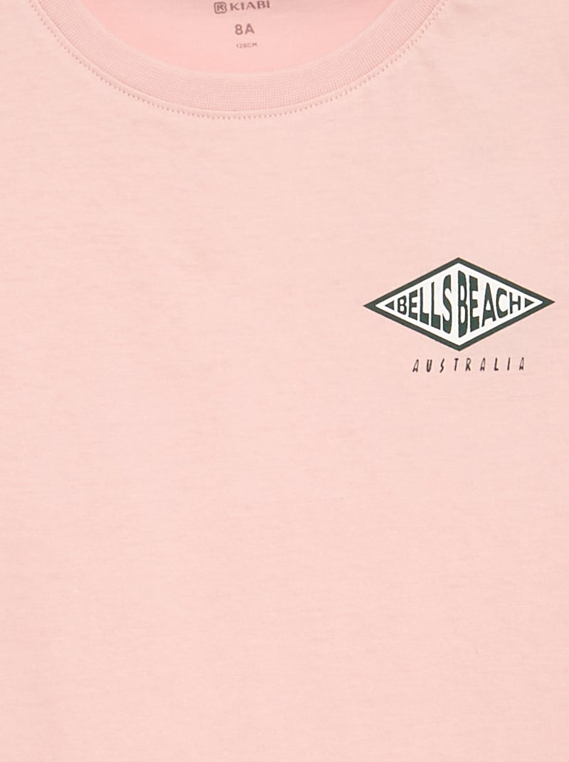 Ensemble pyjama court short + t-shirt - 2 pièces Rose - Kiabi