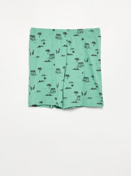 Ensemble pyjama court short + t-shirt - 2 pièces - Kiabi Ensemble pyjama court short + t-shirt - 2 pièces - Kiabi