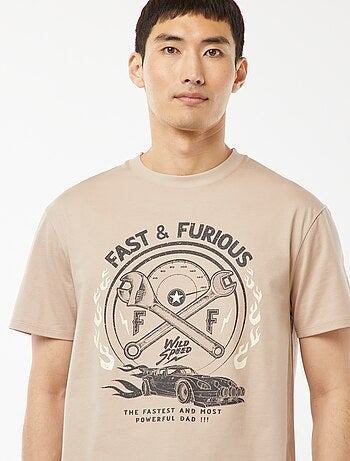 Ensemble pyjama court short + t-shirt 'Fast and Furious' - 2 pièces