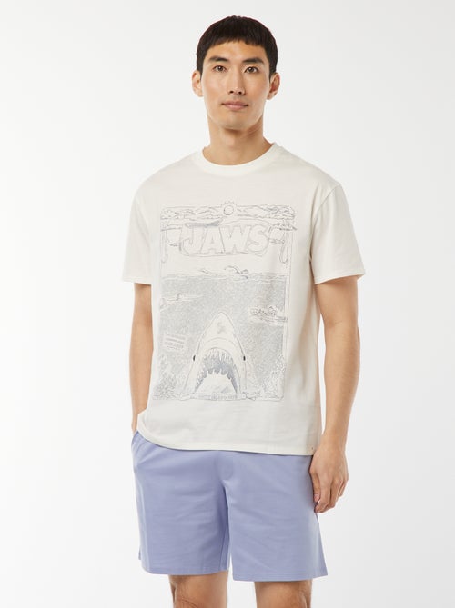 Ensemble pyjama court short + t-shirt 'Jaws' -  2 pièces - Kiabi