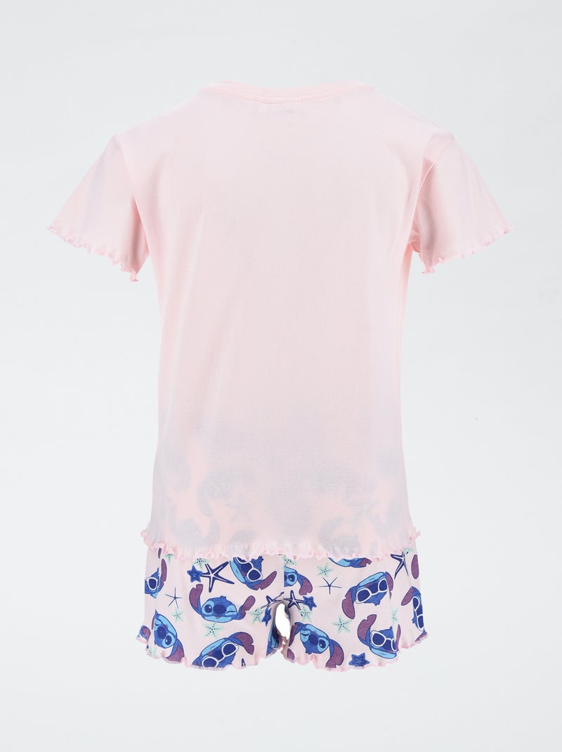 Ensemble pyjama court 'Stitch' - 2 pièces ROSE - Kiabi