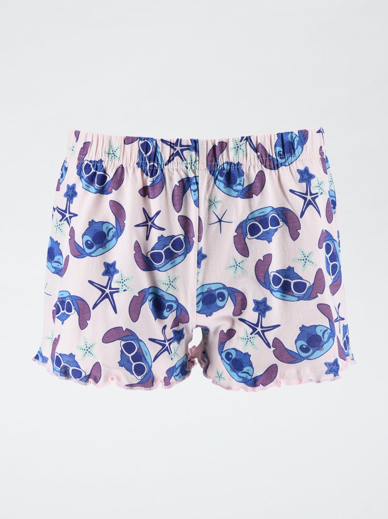 Ensemble pyjama court 'Stitch' - 2 pièces ROSE - Kiabi