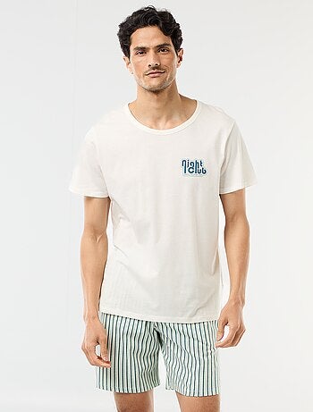 Ensemble pyjama court t-shirt + short - 2 pièces