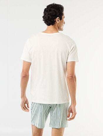 Ensemble pyjama court t-shirt + short - 2 pièces