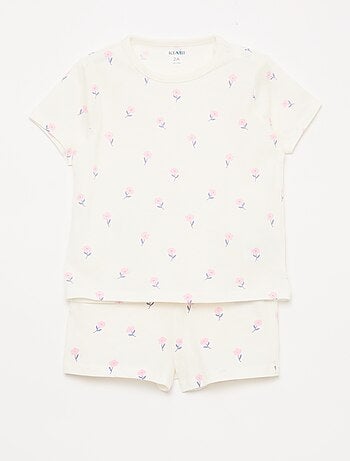 Ensemble pyjama court t-shirt + short - 2 pièces