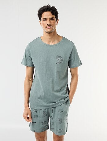 Ensemble pyjama court t-shirt + short - 2 pièces