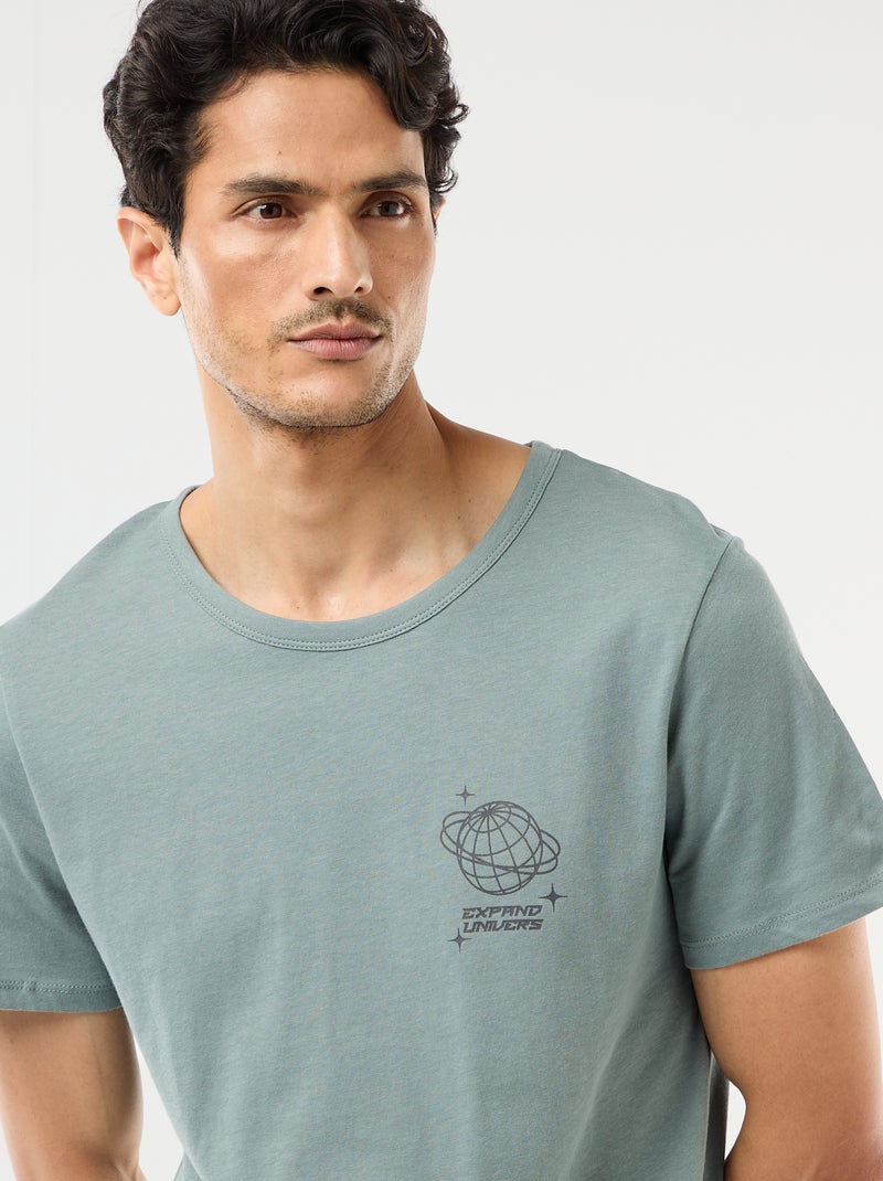 Ensemble pyjama court t-shirt + short - 2 pièces Bleu - Kiabi