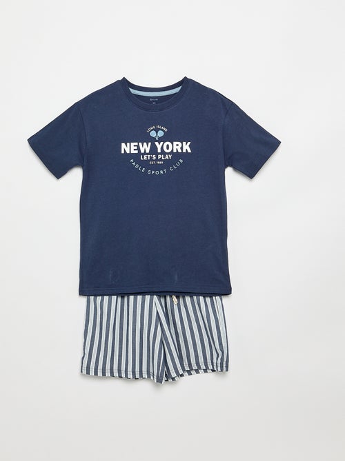 Ensemble pyjama court t-shirt + short - 2 pièces - Kiabi