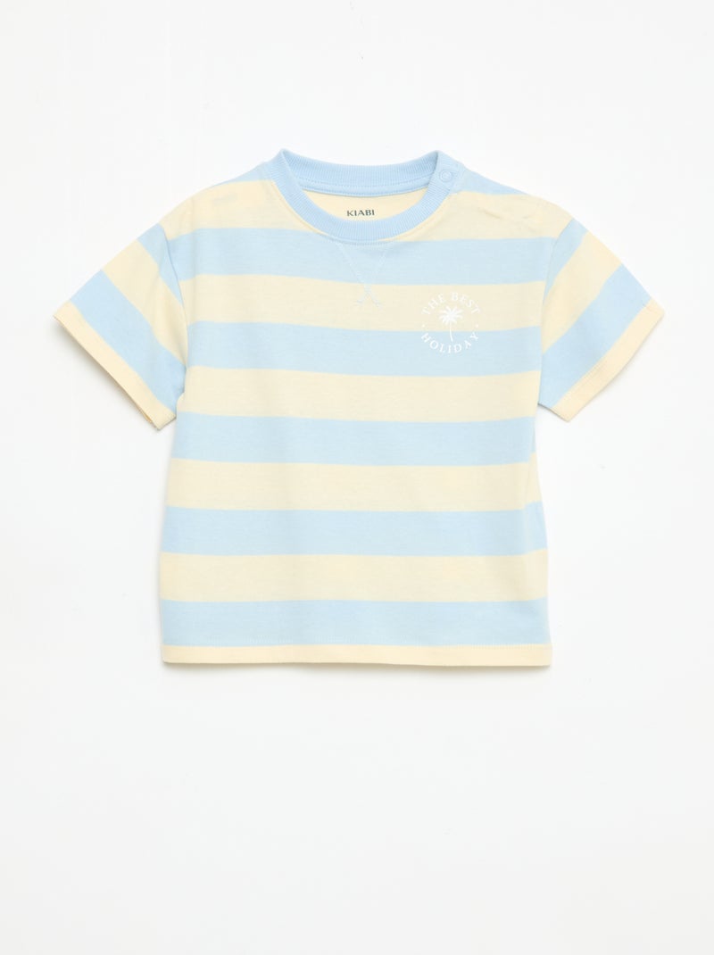 Ensemble pyjama court t-shirt + short - 2 pièces Bleu - Kiabi