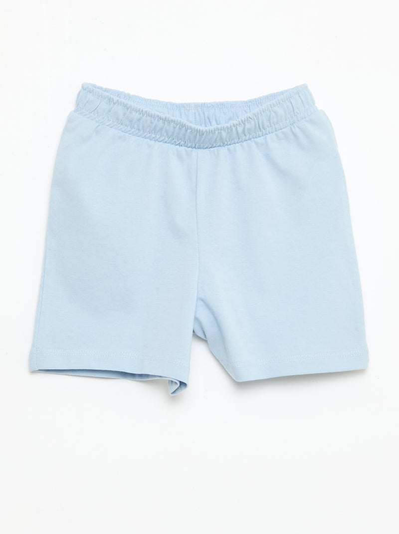 Ensemble pyjama court t-shirt + short - 2 pièces Bleu - Kiabi
