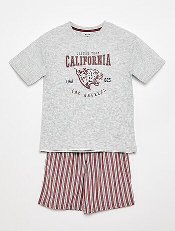Ensemble pyjama court t-shirt + short - 2 pièces