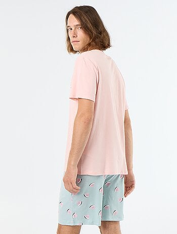Ensemble pyjama court t-shirt + short - 2 pièces